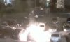 В Сумах подожгли автомобиль на проспекте Лушпы (видео)