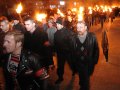 Около трехсот человек собрало факельное шествие по центру города, которое состоялось 14 октября.