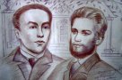 Н.Д.Кондратьев (1832-1887) и П.И.Чайковский (1840-1893). Рисунок сумской художницы Светланы Пушкарь