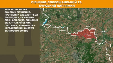 На Сумському напрямку минулої доби зафіксовано три бойових зіткнення
