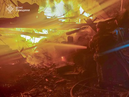 Через ворожу атаку сталася масштабна пожежа на Конотопщині