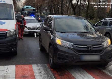 У центрі Сум в аварії постраждав винуватець ДТП