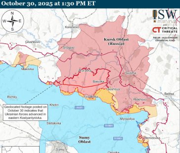 Українські сили нещодавно просунулися на Сумщині, - ISW