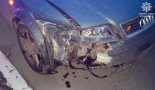 У Сумах водій влаштував ДТП на перехресті і втік з місця аварії (відео)